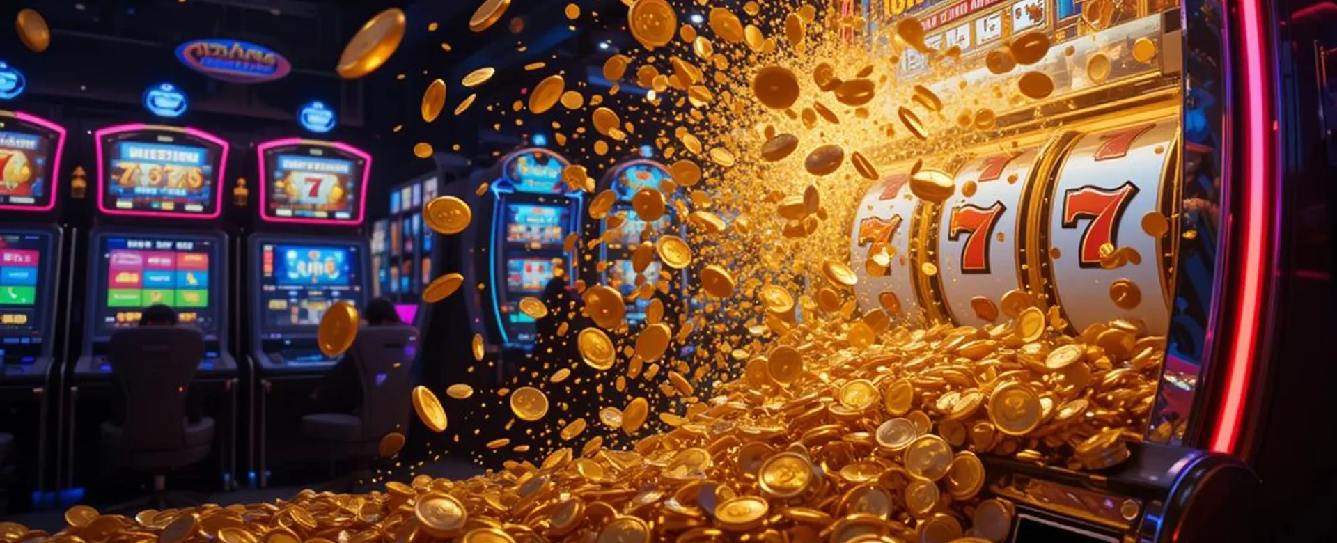 Plus777 Slot Casino background with dazzling lights